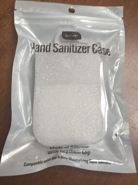 NWT Limited Edition Sparkly Clear Hand Spray Case Keychain